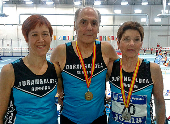 Loiti, Romero y Bea, en Antequera (foto: Durangaldea Running)
