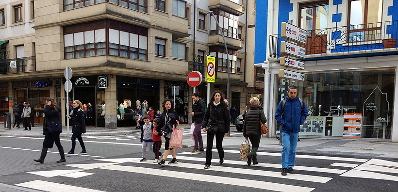 Amorebieta reubica el céntrico paso de peatones de San Miguel dentro del Plan Bidean