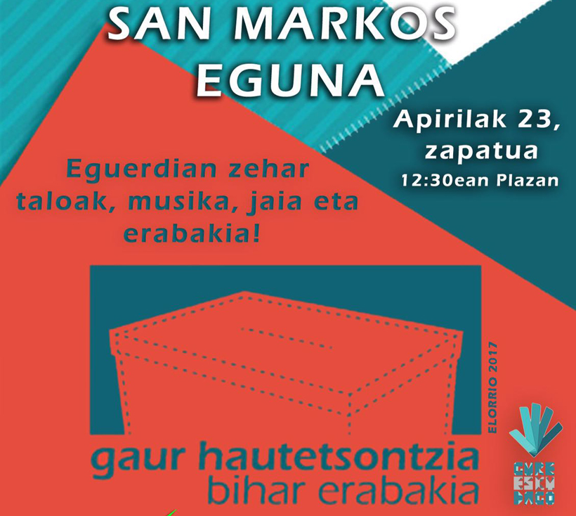 Elorrioko Gure Esku Dago-ren galdeketa eta jaia bihar