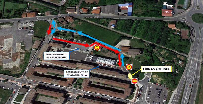 Faustebidea se cierra al tráfico a partir de mañana por las obras de reurbanización del barrio