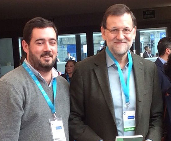 Nacho Toca, junto a Mariano Rajoy.