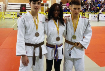 Los judokas Iker Pérez, Eneko Carballo y Deniba Konare se suben al podio en la Copa de Aragón