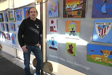 El alumnado de la Academia Kurutziaga expone una selección de sus obras en el hotel Olajauregi