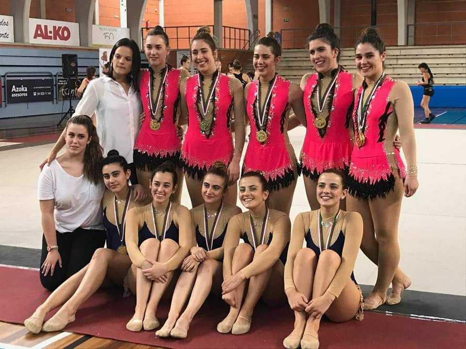 Uztai Taldea logra el campeonato y el subcampeonato de Euskadi de gimnasia rítmica