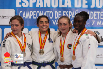 La durangarra Deniba Konare se cuelga la medalla de bronce en el Campeonato de España de judo