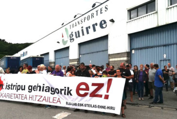 Los sindicatos se concentran en Amorebieta para denunciar el último accidente laboral mortal