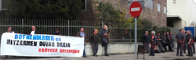 La plantilla de Rothenberger intensifica sus movilizaciones con una huelga de 24 horas