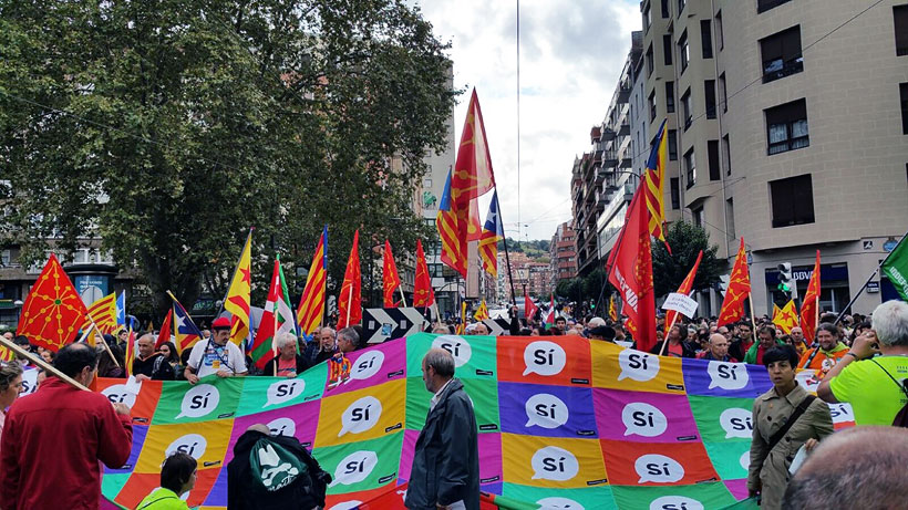 EH Bildu se movilizará esta tarde en Durangaldea en defensa de Catalunya y la democracia