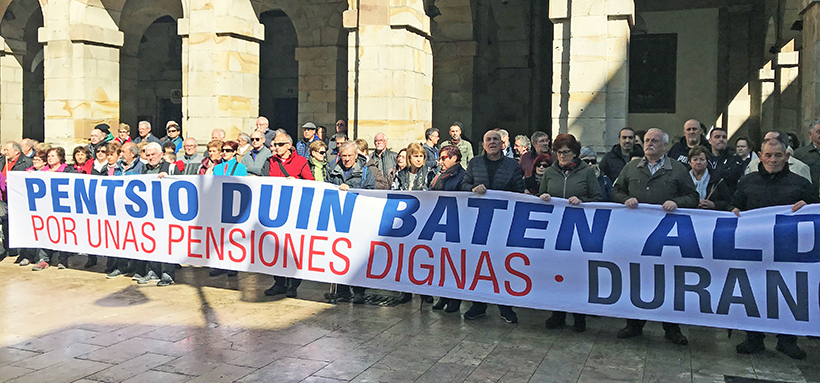 Los pensionistas empiezan a organizarse para convocar una manifestación en Durangaldea