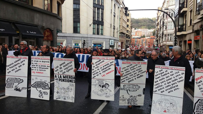 Trenes especiales para la manifestación de pensionistas que se celebrará mañana en Bilbao