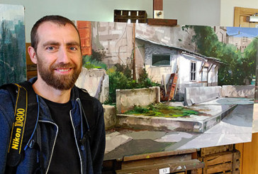 ‘La forja’ del zeberiotarra Iker Mugarra, primer premio del concurso de pintura de Berriz