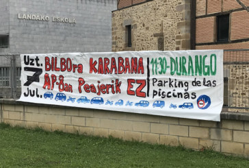 Una nueva caravana de coches entre Ermua y Bilbao reclamará la supresión del peaje de la AP-8