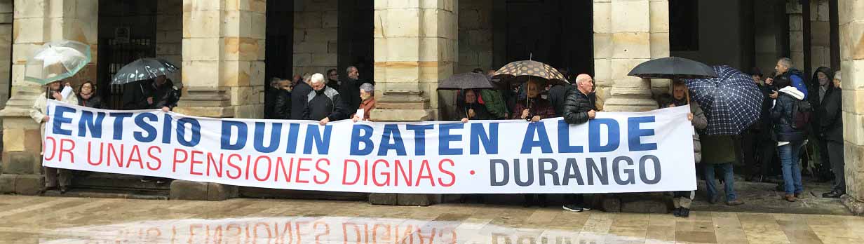 Pensionistas de la zona convocan una manifestación ruidosa para el 23 de noviembre en Durango