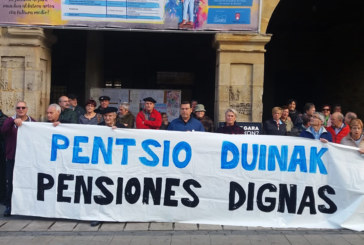 Durango reivindica las pensiones de viudedad tras reclamar la OCDE que se paguen solo tras la jubilación