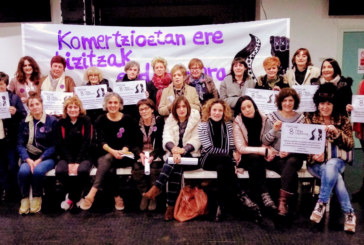 Las comerciantas zornotzarras se suman a la huelga feminista