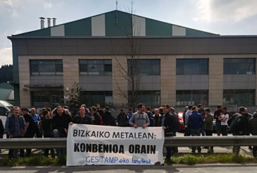 La plantilla de Estampaciones Bizkaia se moviliza por el convenio del metal de Bizkaia