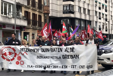 Trabajadores del Metal de Bizkaia mantienen sus paros y saldrán mañana a la calle en Durangaldea