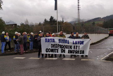 Tata Steel Laydetik egotzitako behargina berriro hartzeko eskatu du langileen enpresa batzordeak