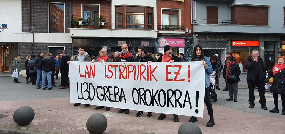 Más de 160 comités y delegados de personal de Durangaldea se adhieren a la huelga del 30 de enero