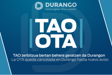 El servicio de OTA se suspende en Durango hasta nuevo aviso