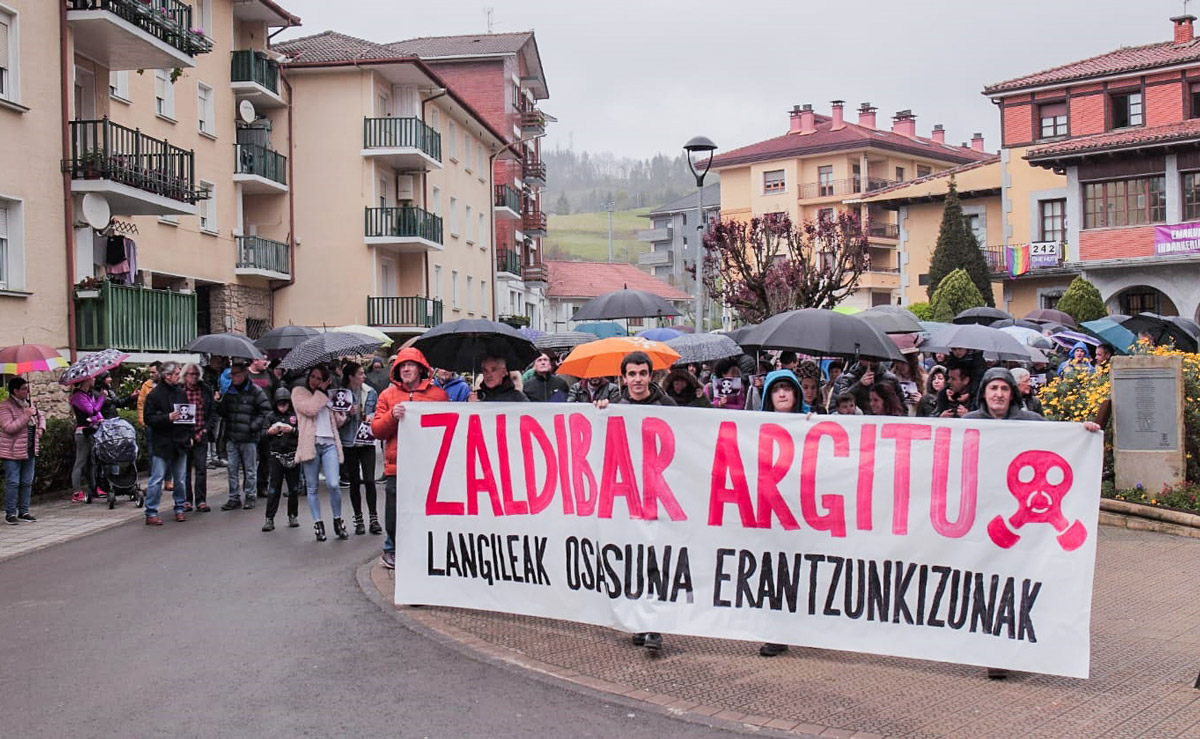 Zaldibar Argitu aplaza la manifestación hacia Eitzaga convocada para esta tarde