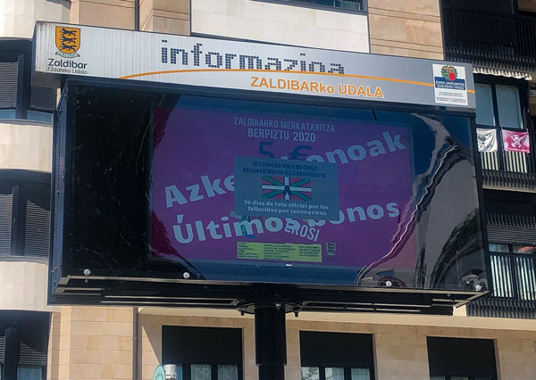 El Ayuntamiento de Zaldibar instala dos nuevas pantallas informativas