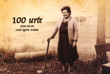 La vecina de Zaldibar Loren Eguren Amiano cumple 100 años