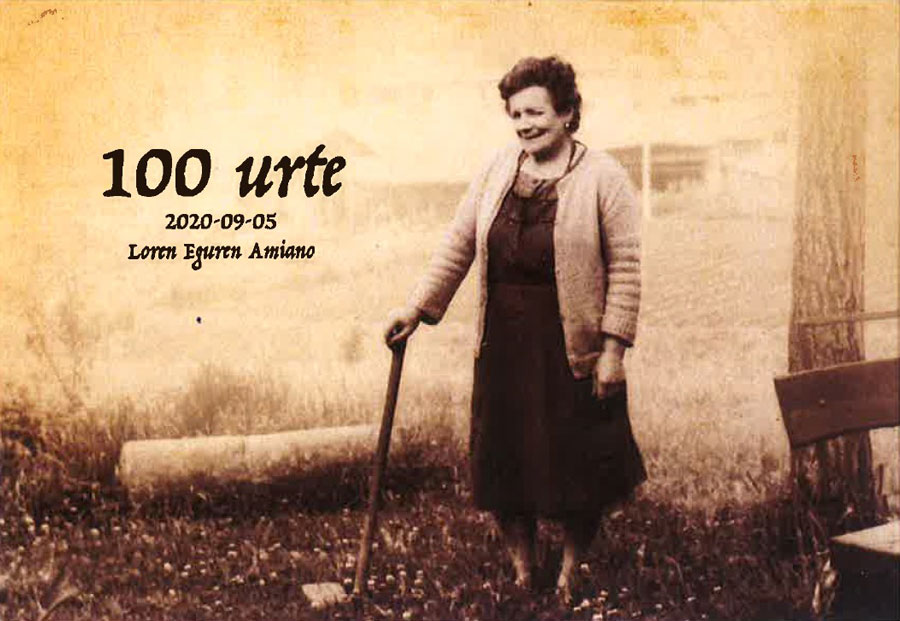 La vecina de Zaldibar Loren Eguren Amiano cumple 100 años