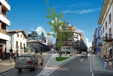 Las obras que transformarán la calle Konbenio de Amorebieta están en marcha y durarán seis meses