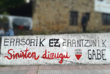 Azeri Gorriak y el Ayuntamiento de Berriz se movilizan en repulsa por la «brutal» agresión machista