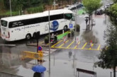 Lo que ‘sufren’ los autobuses en el giro hacia la calle Galtzareta