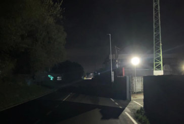 La “nula iluminación” del tramo de la carretera a Orozketa que se renovó hace menos de dos meses