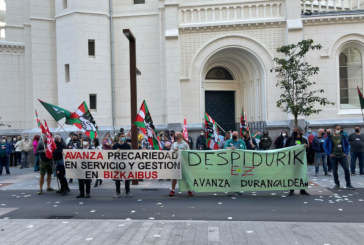 La plantilla de Bizkaibus en Durangaldea mantiene hoy una nueva jornada de huelga
