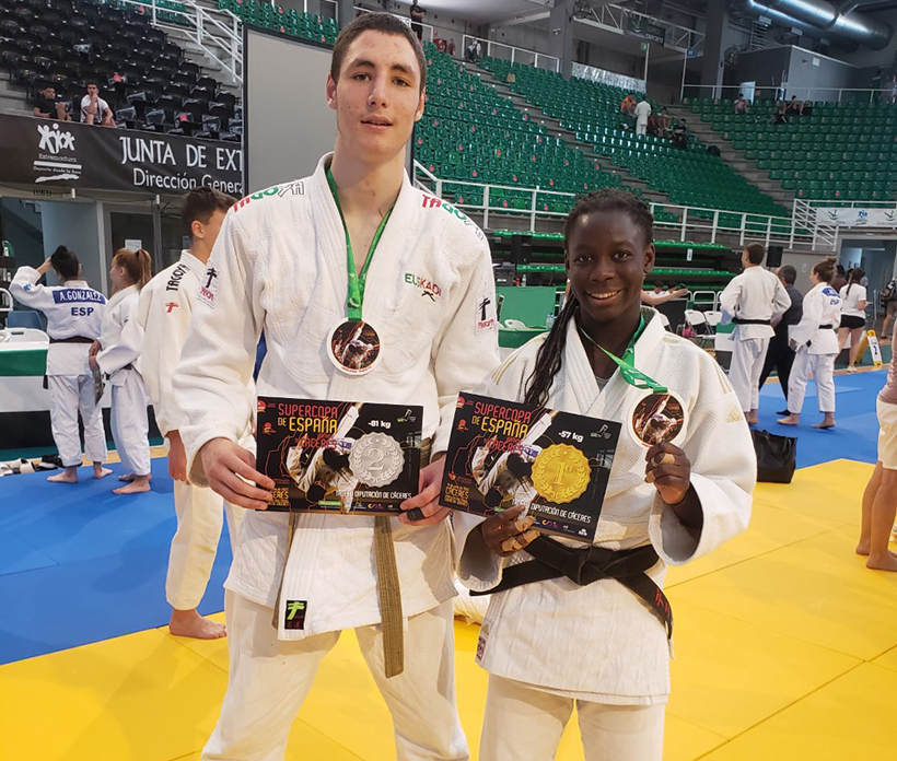 Aimar Aiartzaguena y Deniba Konare, del Durango Judo, brillan en la Supercopa de España junior