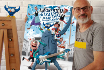Cristóbal Aguiló diseña ‘La patata’ con plastilina para anunciar las fiestas de Amorebieta-Etxano