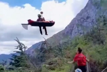 Rescatado en helicóptero un montañero de 78 años en el Anboto