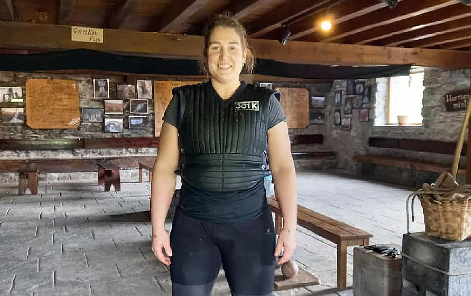 La harrijasotzaile Lucía Orbe intentará levantar por primera vez en Abadiño la piedra de 100 kg