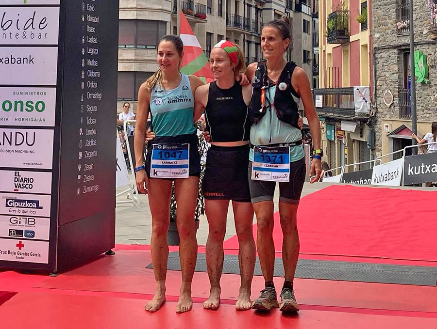 Oihana Azkorbebetia se alza con el Campeonato de Euskadi Ultra y la EH Kopa de carreras por montaña