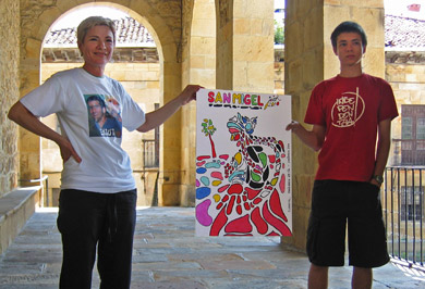 Eñaut Aiartzaguena, preso en Navalcarnedo, gana el concurso de carteles de San Miguel