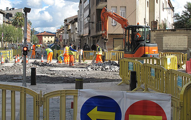 Aparatosas obras en Kurutziaga