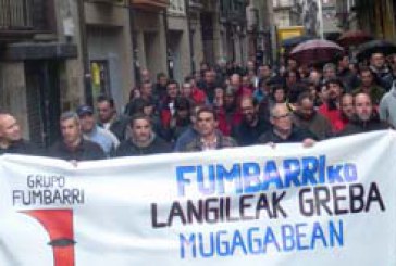 Operarios de Fumbarri volverán a manifestarse mañana en defensa de sus empleos