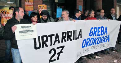 Pentsioen erreformak izango dituen ???murrizketa basatiak??? salatu du gehiengo sindikalak