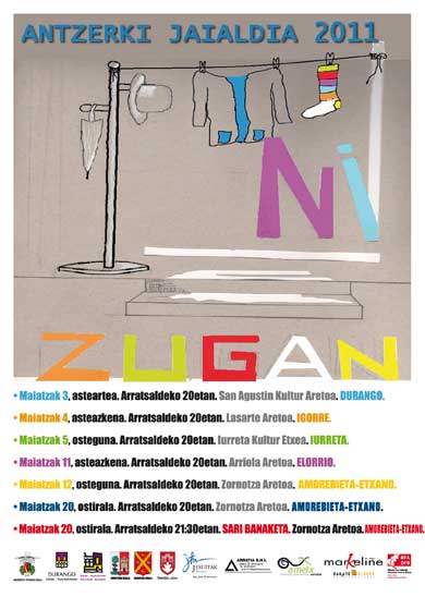 Seis grupos de jóvenes mostrarán sus creaciones en el Festival de Teatro ZUGAN NI