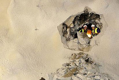 Avanza la obra del TAV en Amorebieta tras la excavación del túnel de Ganzelai