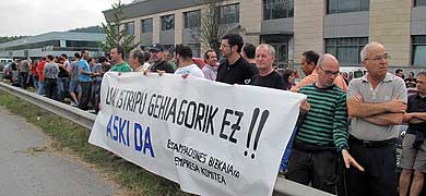 La plantilla de Estampaciones Bizkaia denuncia la muerte de un trabajador