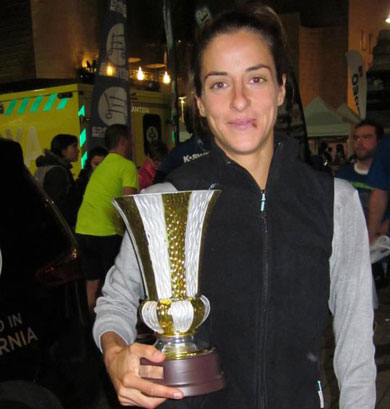 Victoria de Frades en la media maratón nocturna de Bilbao