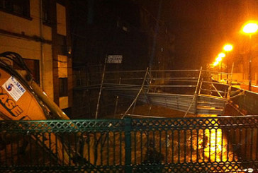 El temporal deja un rastro de bajos inundados y el Ibaizabal se desborda junto a Baqué