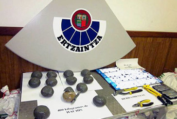 Incautan 400 kilos de hachís tras una persecución  desde Hendaia que finaliza en Euba