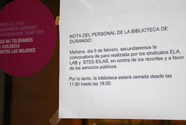 El paro de trabajadores del sector público logra un amplio seguimiento en Durangaldea