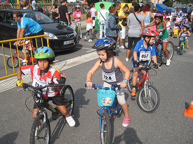 Los duatletas más pequeños del Laubideta competirán mañana en las calles de Abadiño